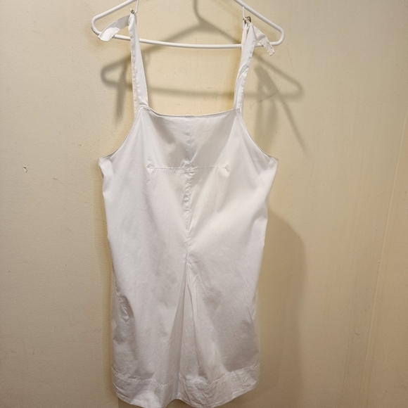 Zara Dresses & Skirts - ZARA BASIC White Romper Mini dress with pockets size M